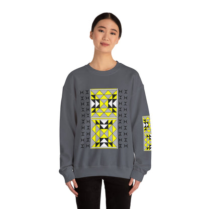 Sacred Mountains in Yellow Unisex Sweatshirt