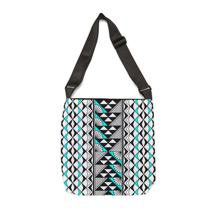 Turquoise Native Sun and Rain Adjustable Tote Bag