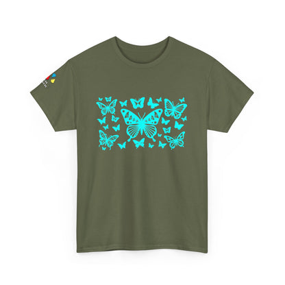 Butterfly Dance in Turquoise Gildan Unisex Tee