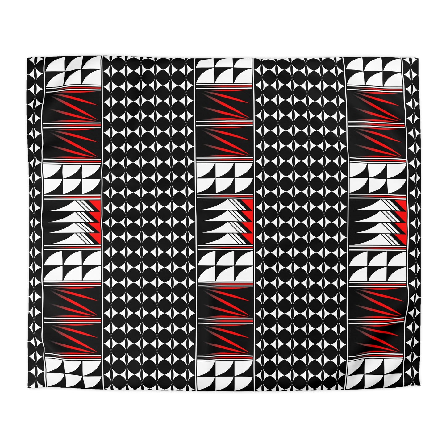 Blessed Feathers in Red Microfiber Duvet Cover