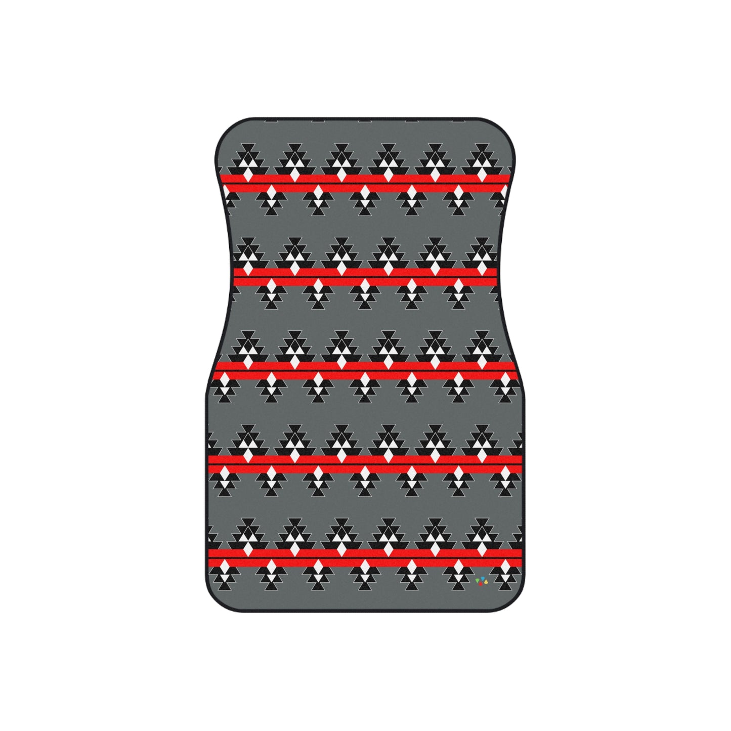 Red Native Woven Stories Car Mats (Set of 4)