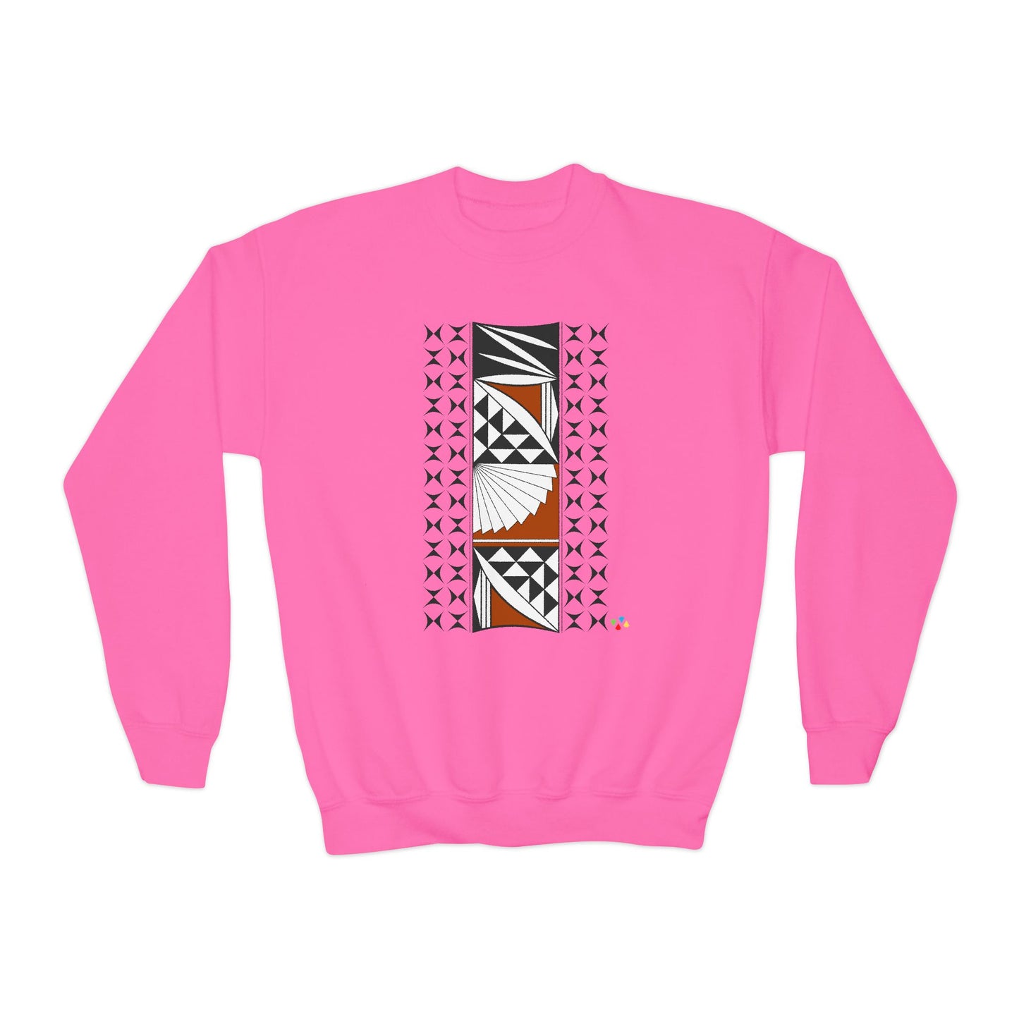 Southwest Sunrise in Rust Youth Crewneck Sweatshirt