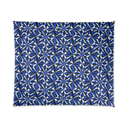 Southwest Desert Flower in Blue Comforter