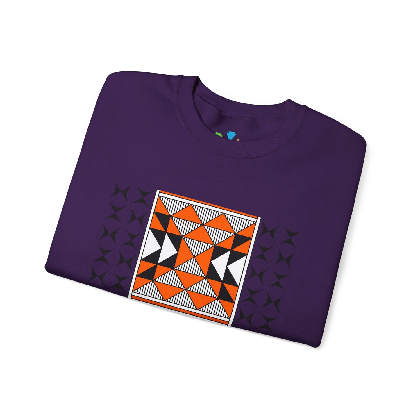 Sacred Mountains in Orange Unisex Sweatshirt