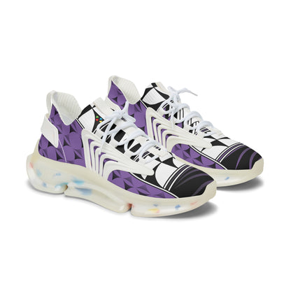 Feather Blessing on Purple Women's Mesh Sneakers