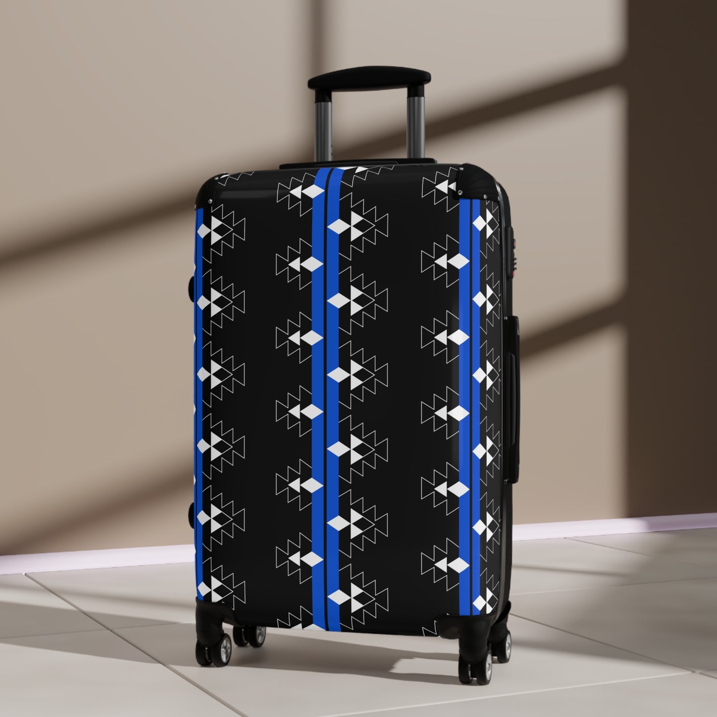 Blue Native Woven Stories Suitcases