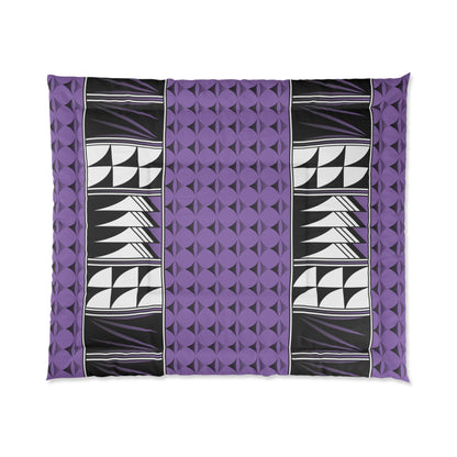 Southwest Feather Blessing on Light Purple Comforter