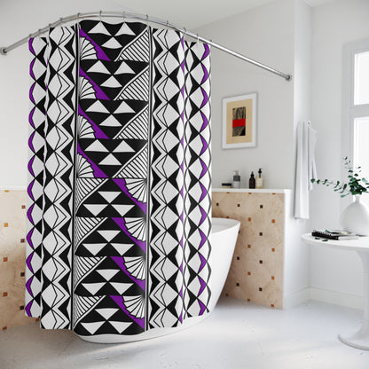 Purple Sun and Rain Shower Curtains