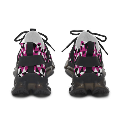 Sacred Mountains on Pink Women's Mesh Sneakers