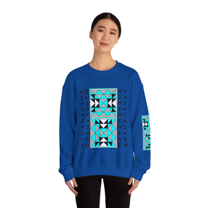 Sacred Mountains in Turquoise Unisex Sweatshirt