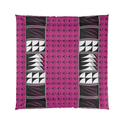 Southwest Feather Blessing on Pink Comforter