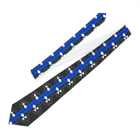 Blue Native Woven Stories Necktie