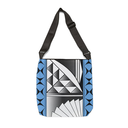 Sky Blue Chrome Southwest Sunrise Adjustable Tote Bag