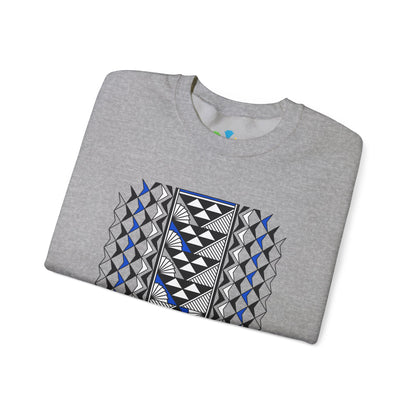Sun and Rain in Blue/Silver Unisex Sweatshirt