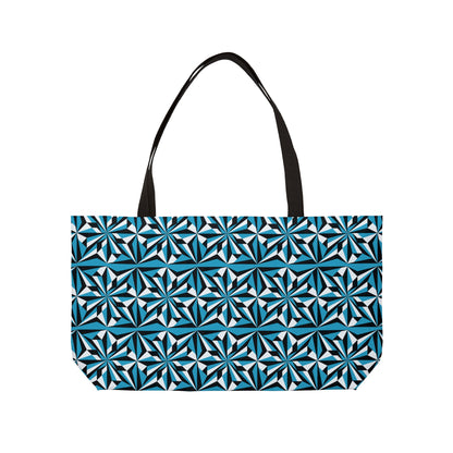 Turquoise Morning Star Weekender Tote Bag