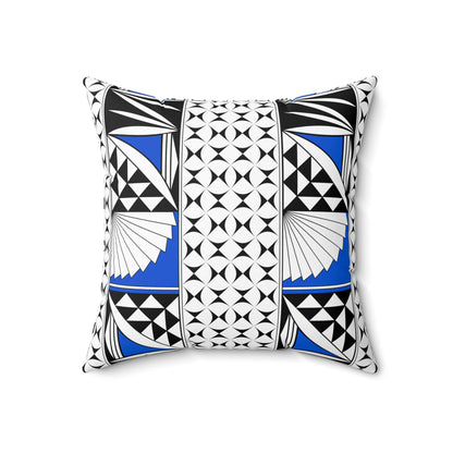 Southwest Sunrise in Blue Square Pillow