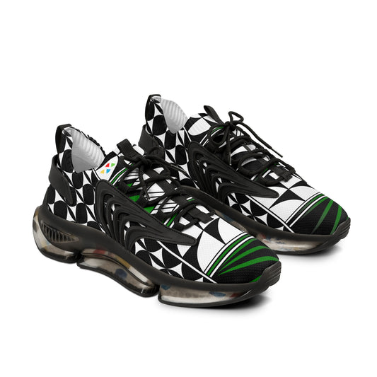 Feather Blessing in Green Men's Mesh Sneakers