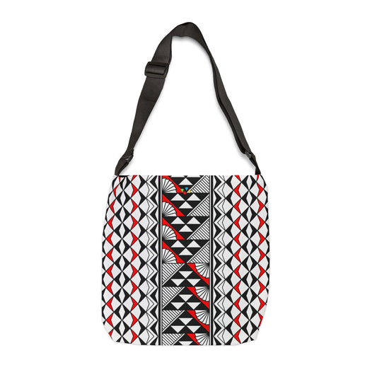Red Native Sun and Rain Adjustable Tote Bag