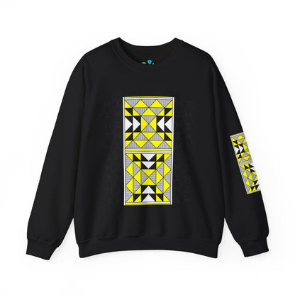 Sacred Mountains in Yellow Unisex Sweatshirt
