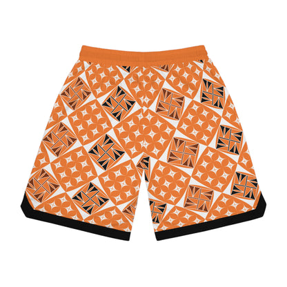 Sacred Universe in Orange Basketball Rib Shorts