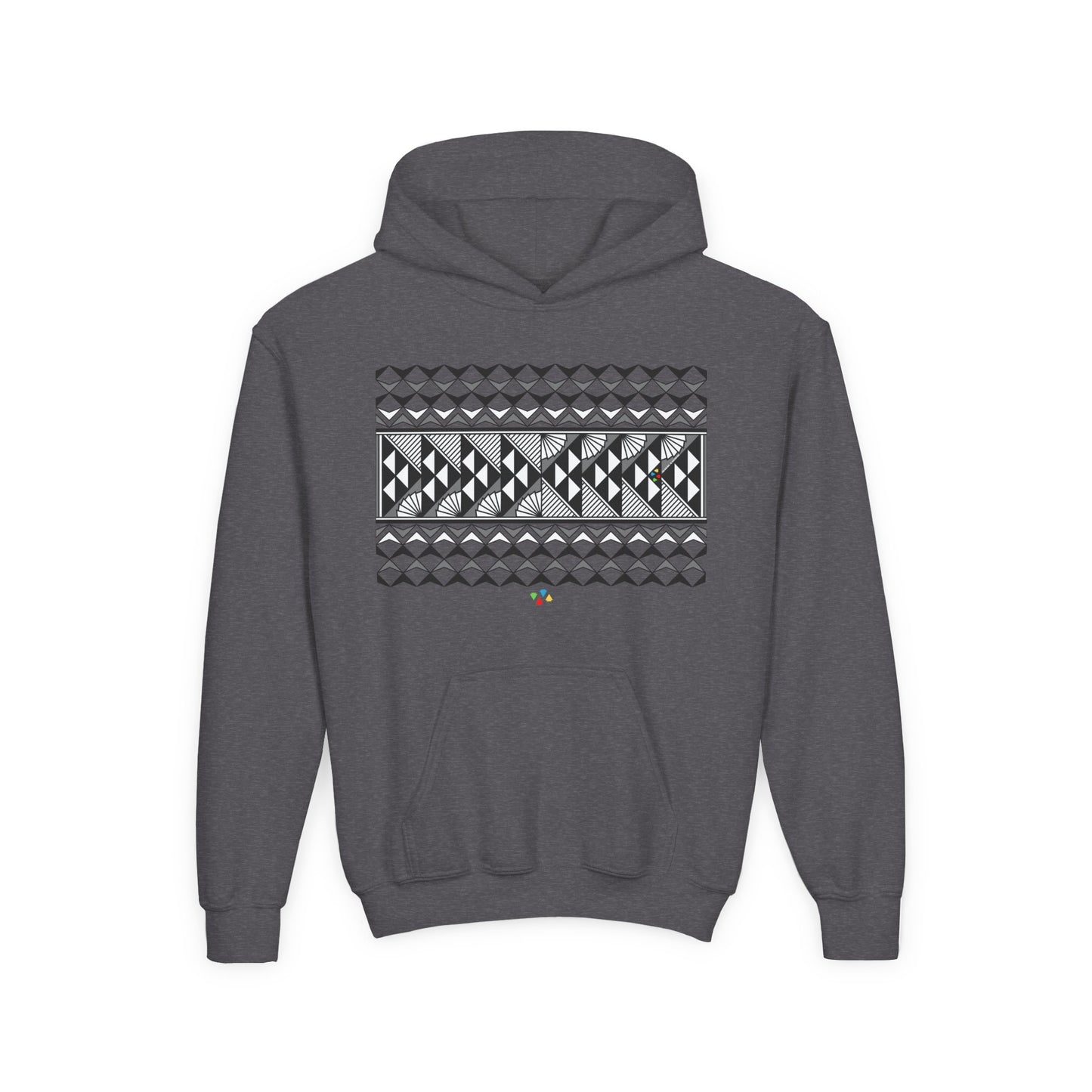 Gray Rain and Sun Youth Heavy Blend Hooded Sweatshirt