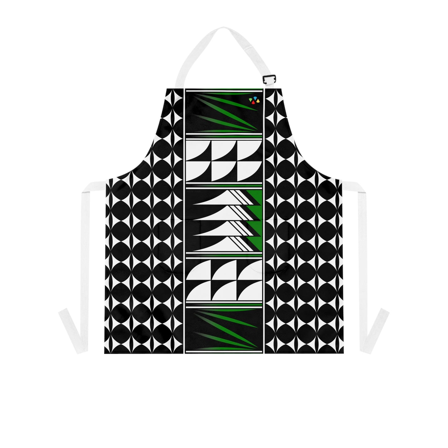 Green Native Feather Blessing Two Pocket Apron