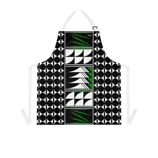 Green Native Feather Blessing Two Pocket Apron