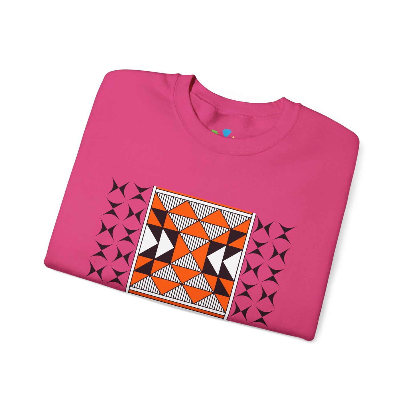 Sacred Mountains in Orange Unisex Sweatshirt