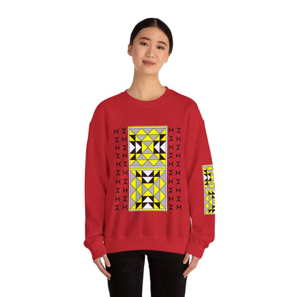 Sacred Mountains in Yellow Unisex Sweatshirt