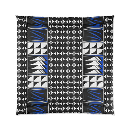 Southwest Feather Blessing in Blue Comforter