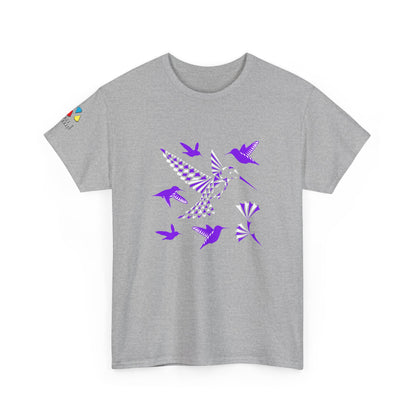 Hummingbird Blessing in Purple Gildan Unisex Tee