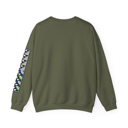 Sun and Rain in Green/Blue Unisex Sweatshirt
