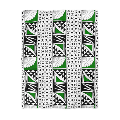 Southwest Sunrise in Green Microfiber Duvet Cover