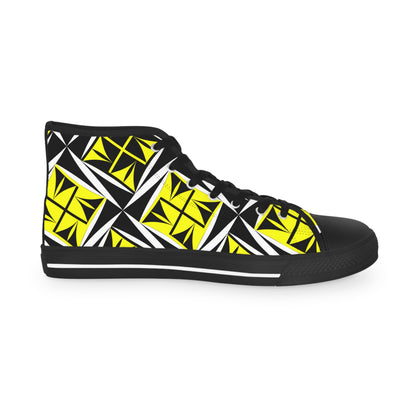 Sacred Winds in Yellow High Top Sneakers
