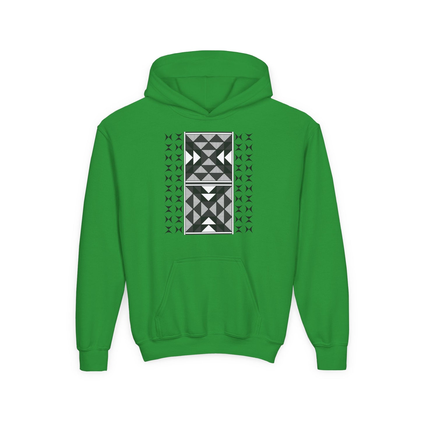 Sacred Mountains in Charcoal Youth Heavy Blend Hooded Sweatshirt