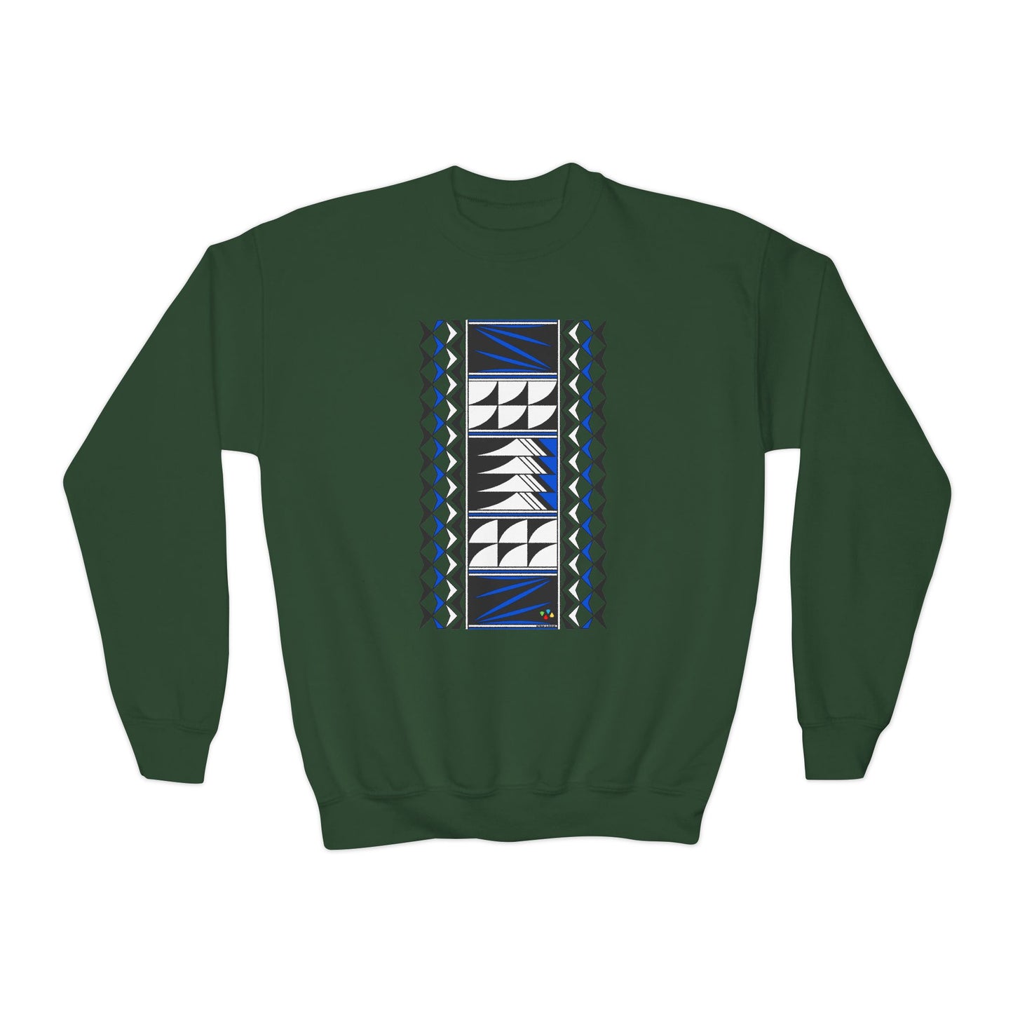 Feather Blessings in Blue Youth Crewneck Sweatshirt
