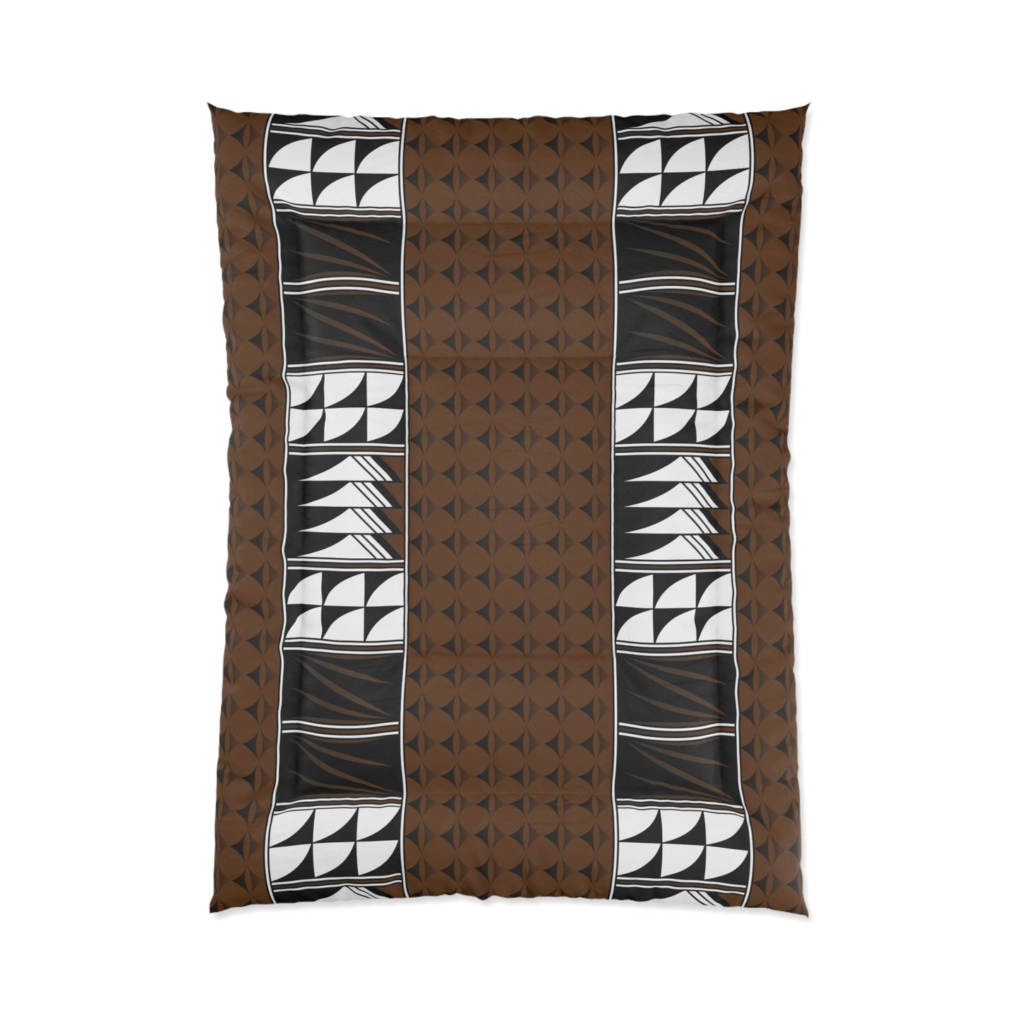 Southwest Feather Blessing on Dark Brown Comforter