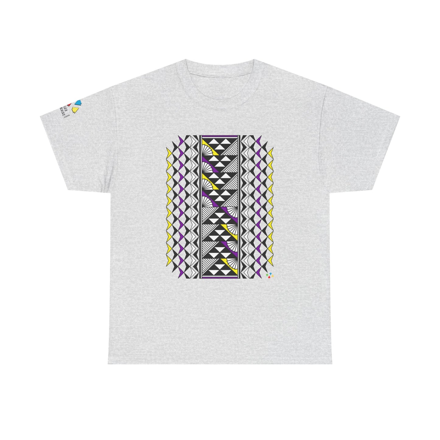 Sun and Rain in Purple/ Yellow Gildan Unisex Tee