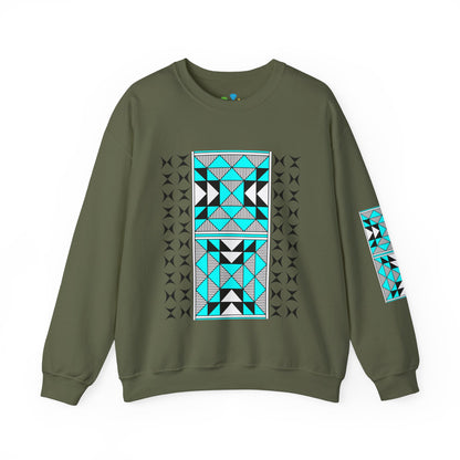 Sacred Mountains in Turquoise Unisex Sweatshirt