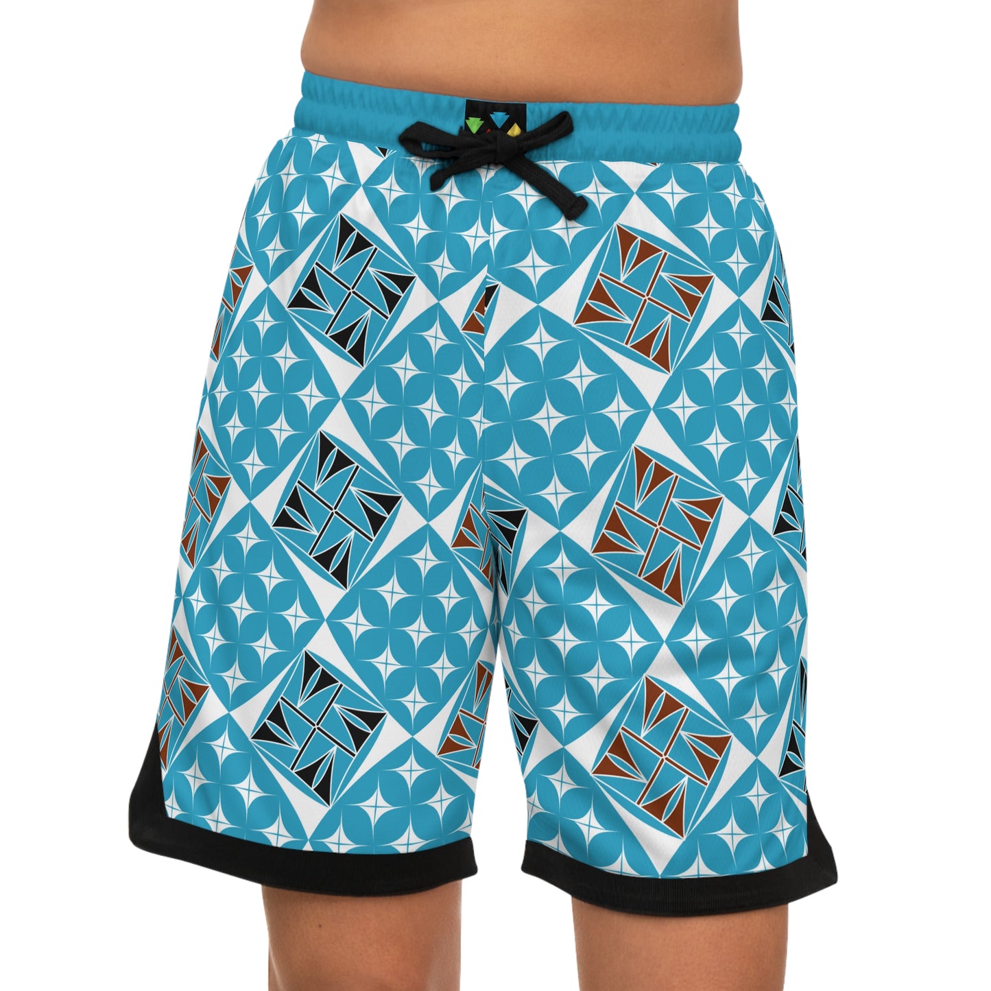 Sacred Universe in Turquoise Basketball Rib Shorts