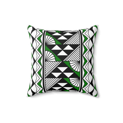 Sun and Rain in Green Spun Polyester Square Pillow