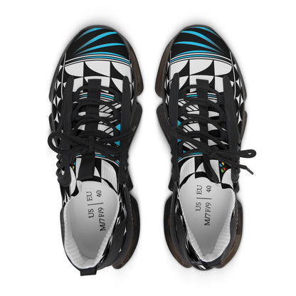 Feather Blessing in Turquoise Women's Mesh Sneakers