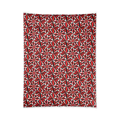 Southwest Desert Flower in Red Comforter