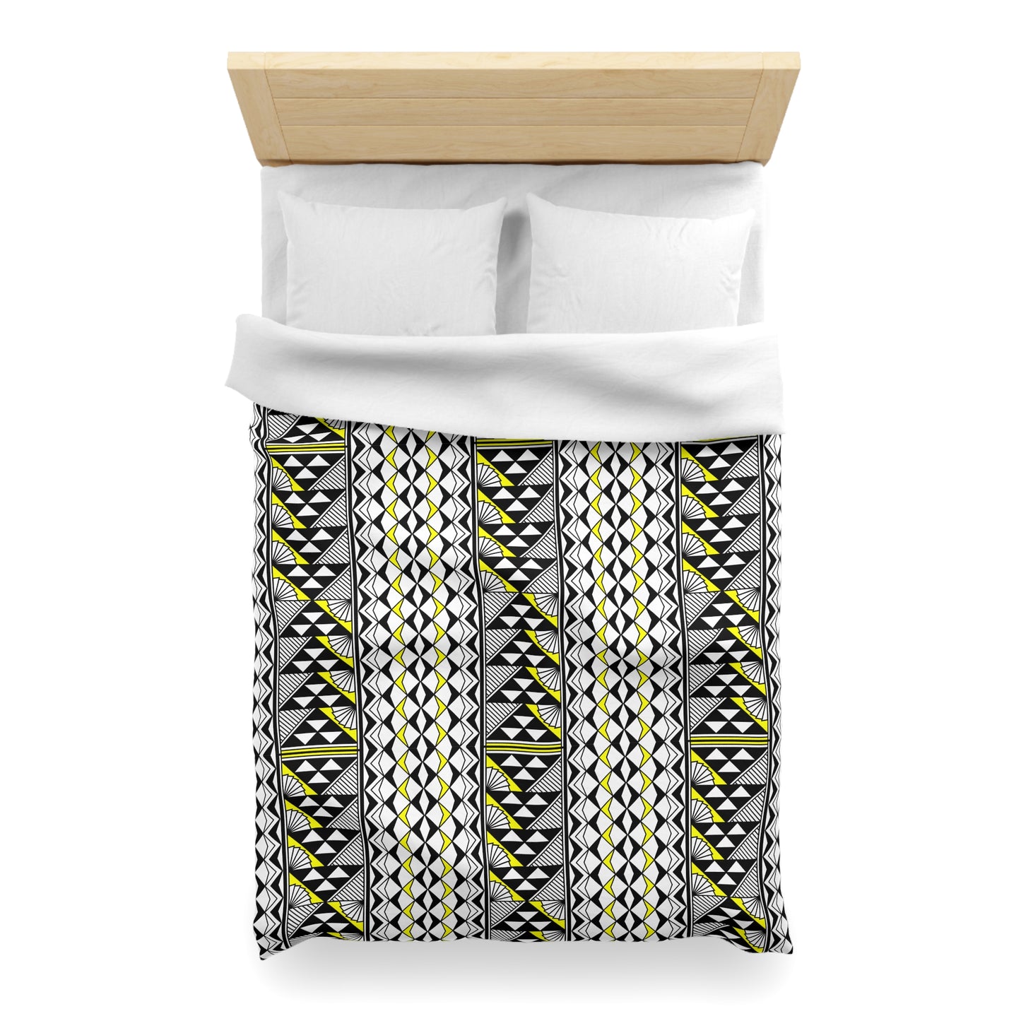 Sun and Rain in Yellow Microfiber Duvet Cover