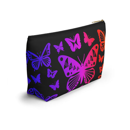 Rainbow Butterflies Pouch w T-bottom