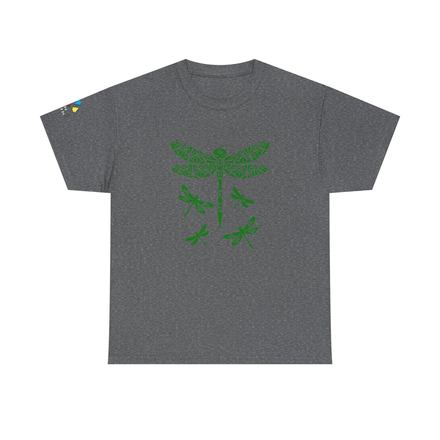 Native Dragonfly in Green Gildan Unisex Tee