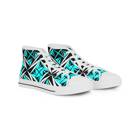 Sacred Winds in Turquoise High Top Sneakers
