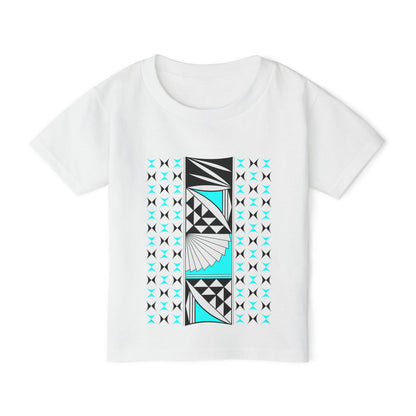 Turquoise Southwest Sunrise Toddler T-Shirt - Modern Geometric Design