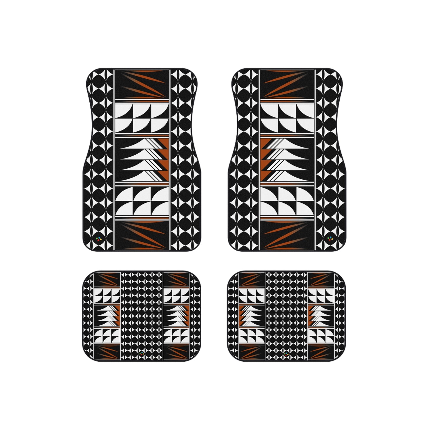 Maroon Native Feather Blessings Car Mats (Set of 4)