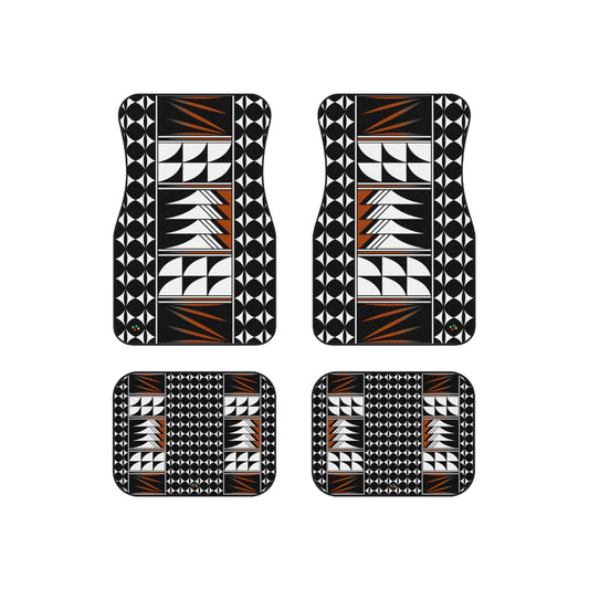 Maroon Native Feather Blessings Car Mats (Set of 4)